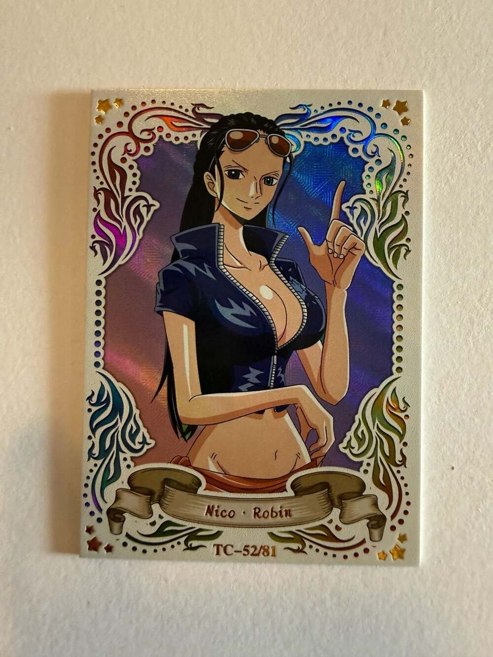 Top Card One Piece Nico Robin TC-52/81 Holographic Trading Card